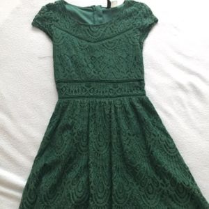 Emerald Green Lace Dress H&M